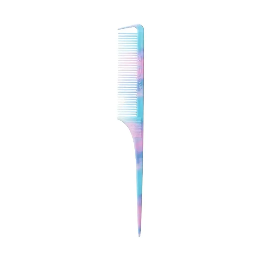 Red by Kiss Parting Rat Tail Comb – Blue Tie Dye - Image 3