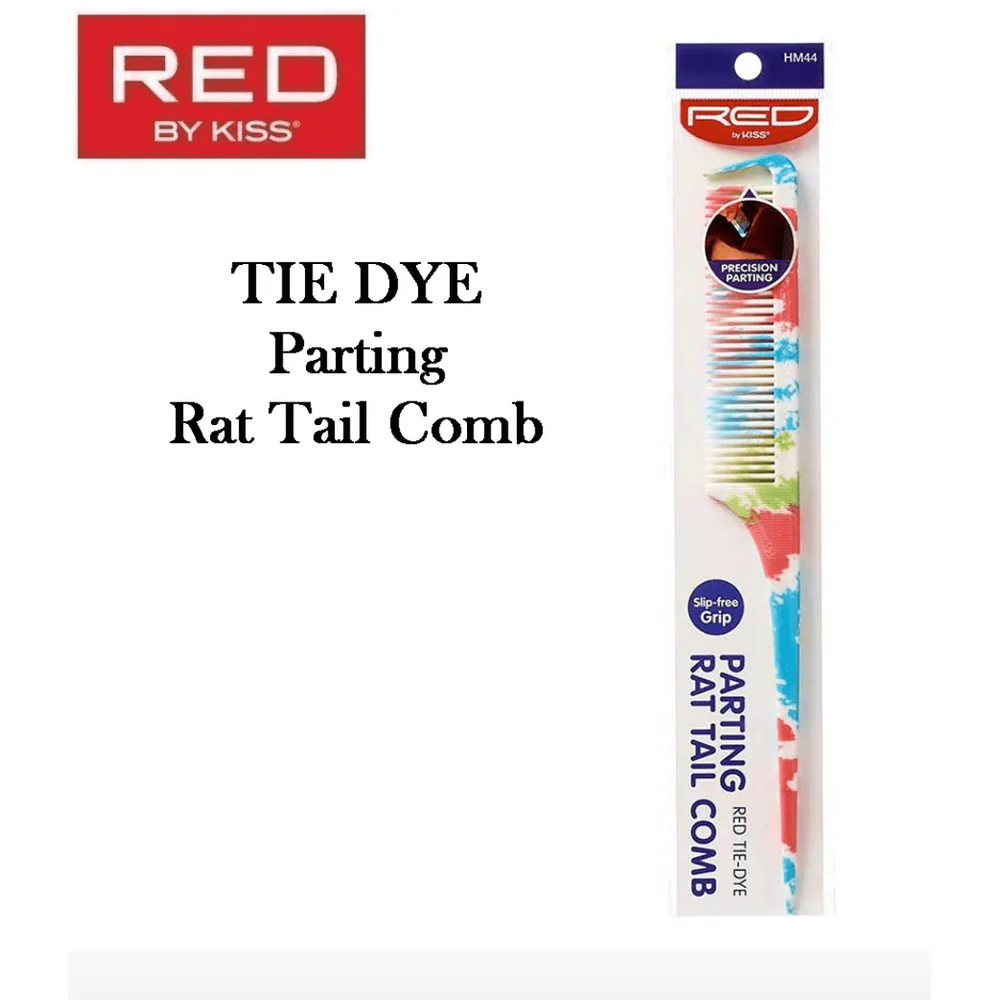 Red by Kiss Parting Rat Tail Comb – Red Tie Dye
