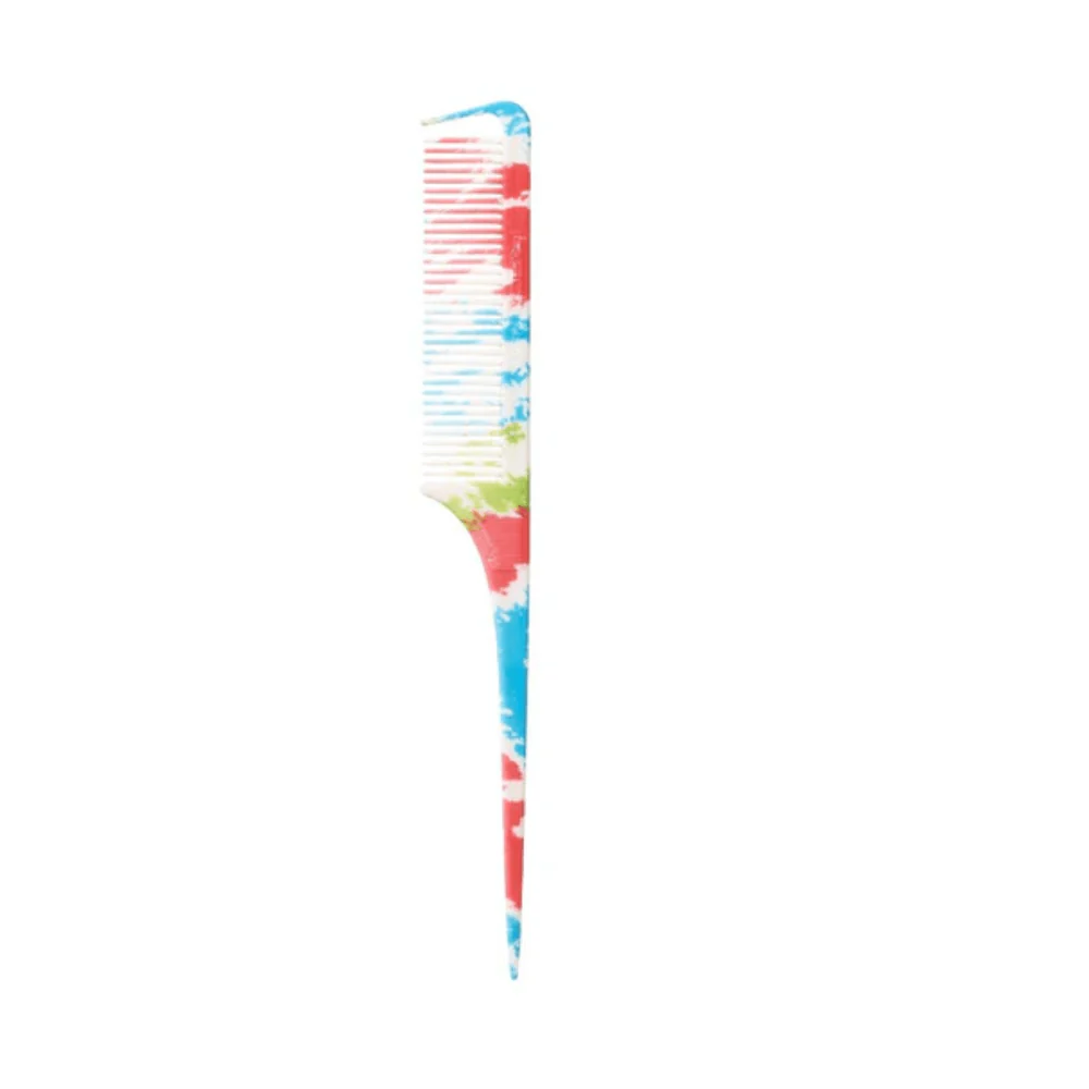 Red by Kiss Parting Rat Tail Comb – Red Tie Dye - Image 4