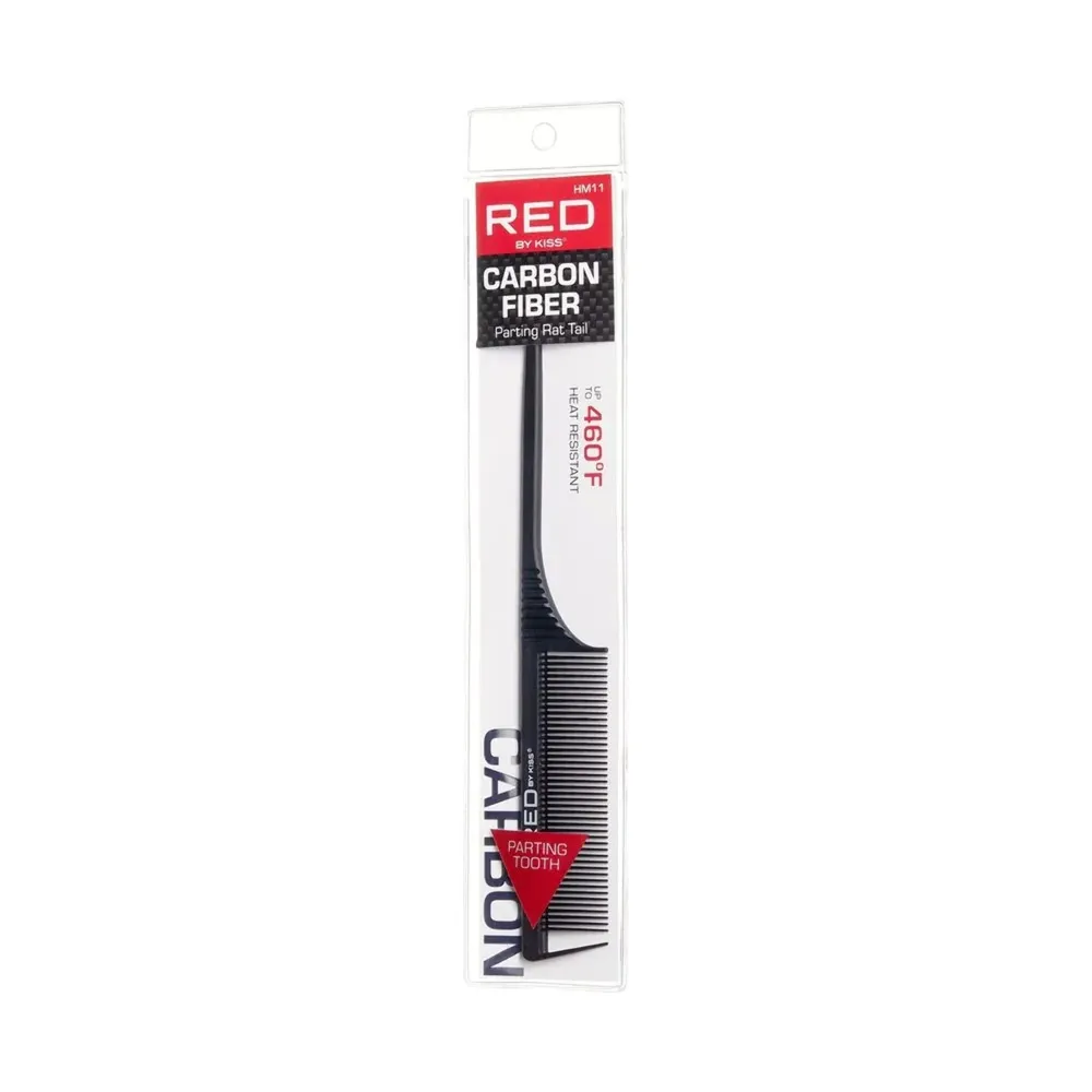 Red by Kiss Carbon Fiber Parting Rat Tail Comb - Image 2