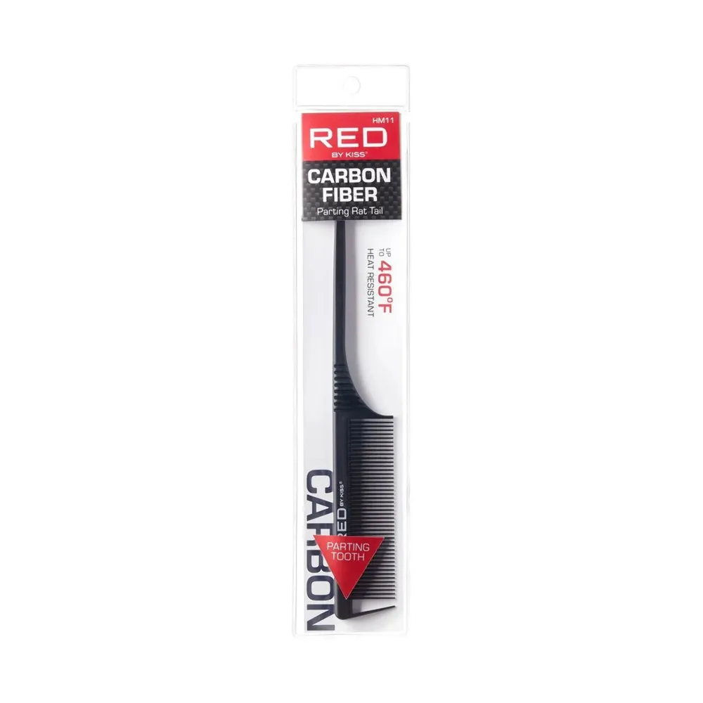 Red by Kiss Carbon Fiber Parting Rat Tail Comb - Image 3