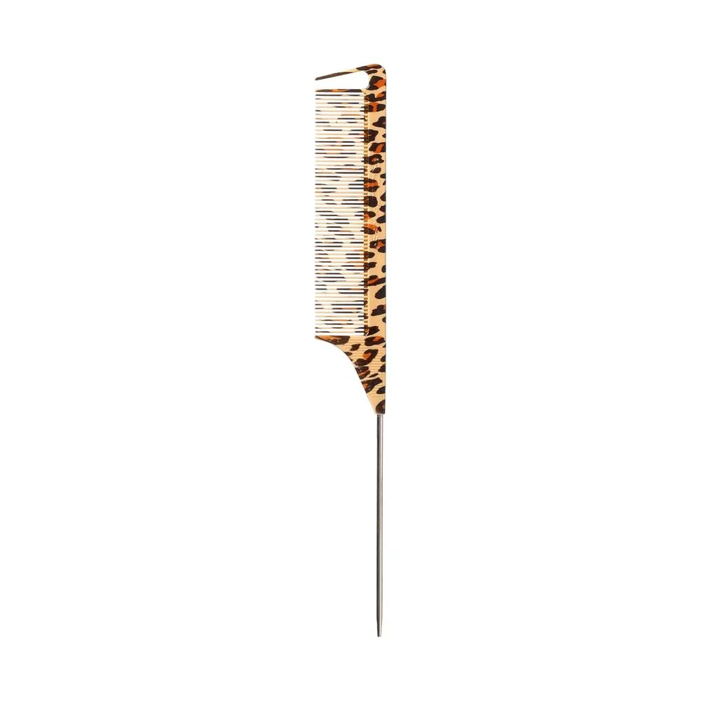 Red by Kiss Parting Pin Tail Comb โ Leopard Print - Image 2