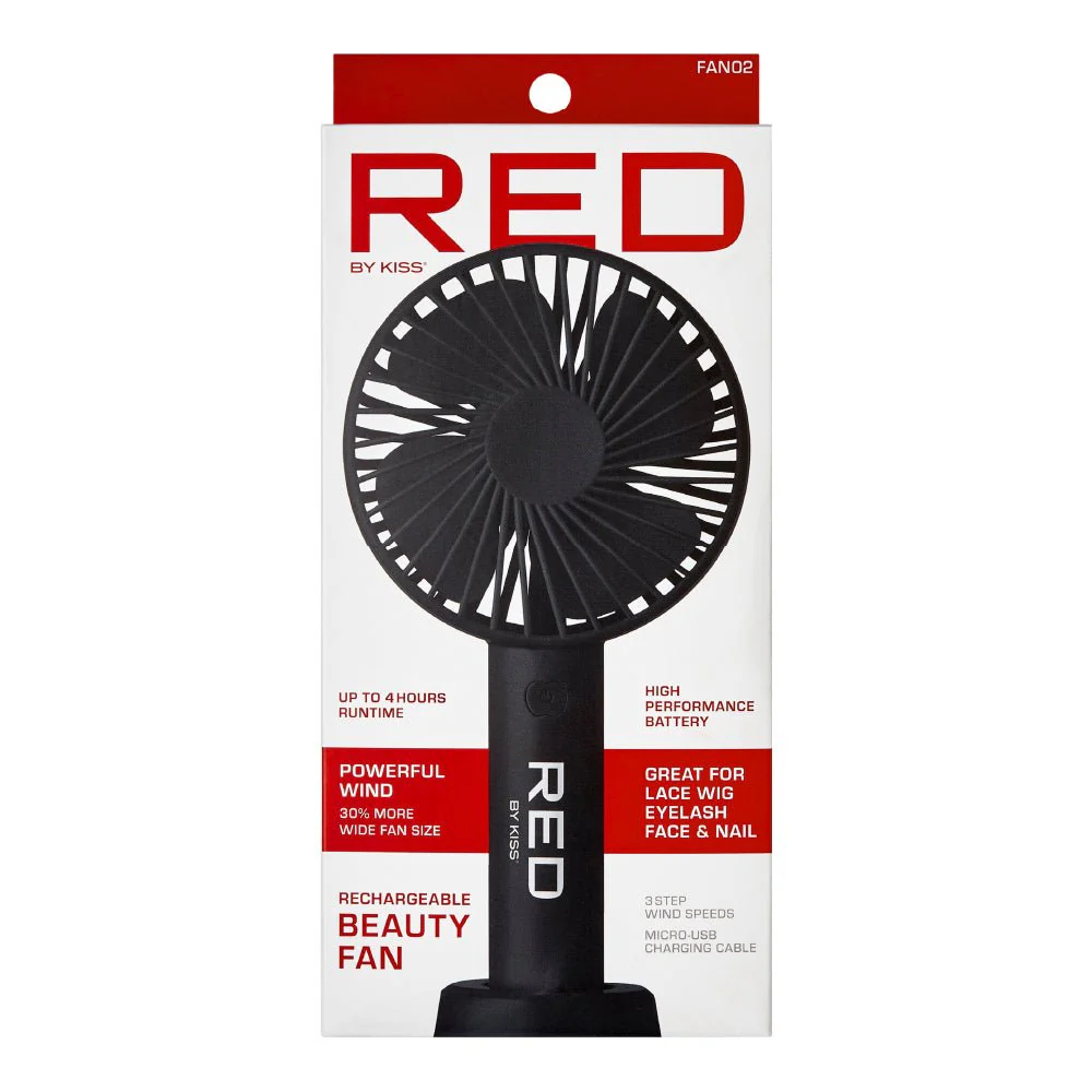 Red by Kiss Portable Handheld Beauty Fan - Image 7