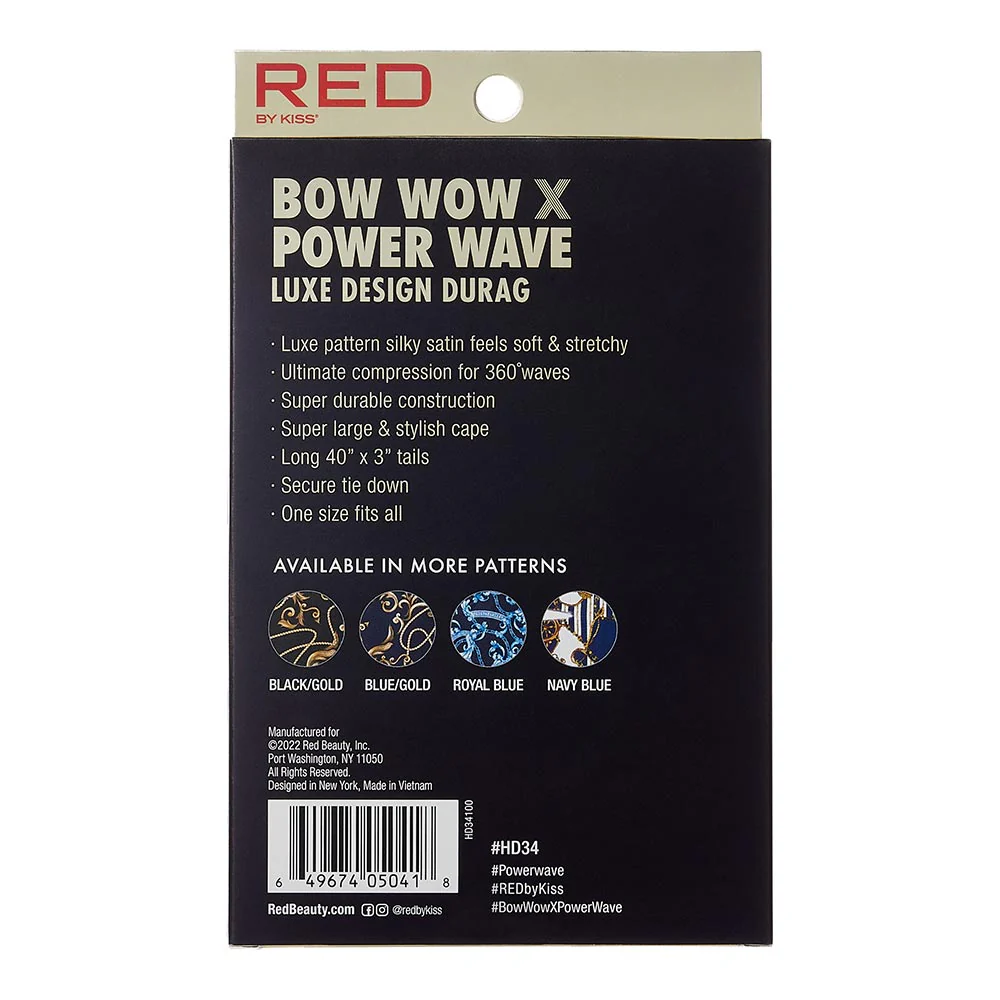 Red by Kiss Premium Bow Wow X Power Wave Luxe Design Durag - Image 15