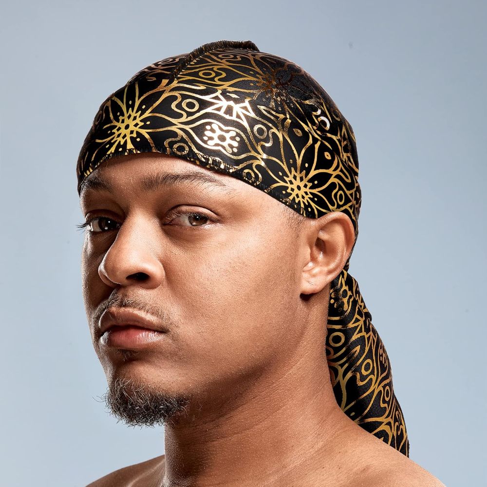 Red by Kiss Premium Bow Wow X Power Wave Lit Gold Silky Durag - Image 12
