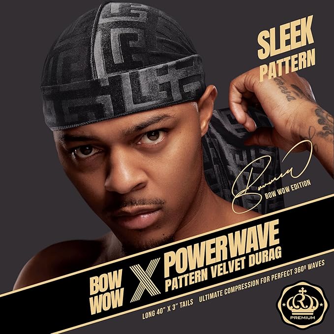 Red by Kiss Premium Bow Wow X Power Pattern Velvet Durag - Image 2