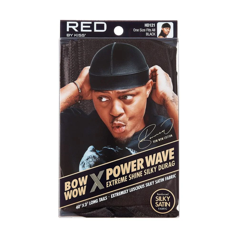 Red by Kiss Bow Wow Power Wave Shine Silky Durag – Max Hold