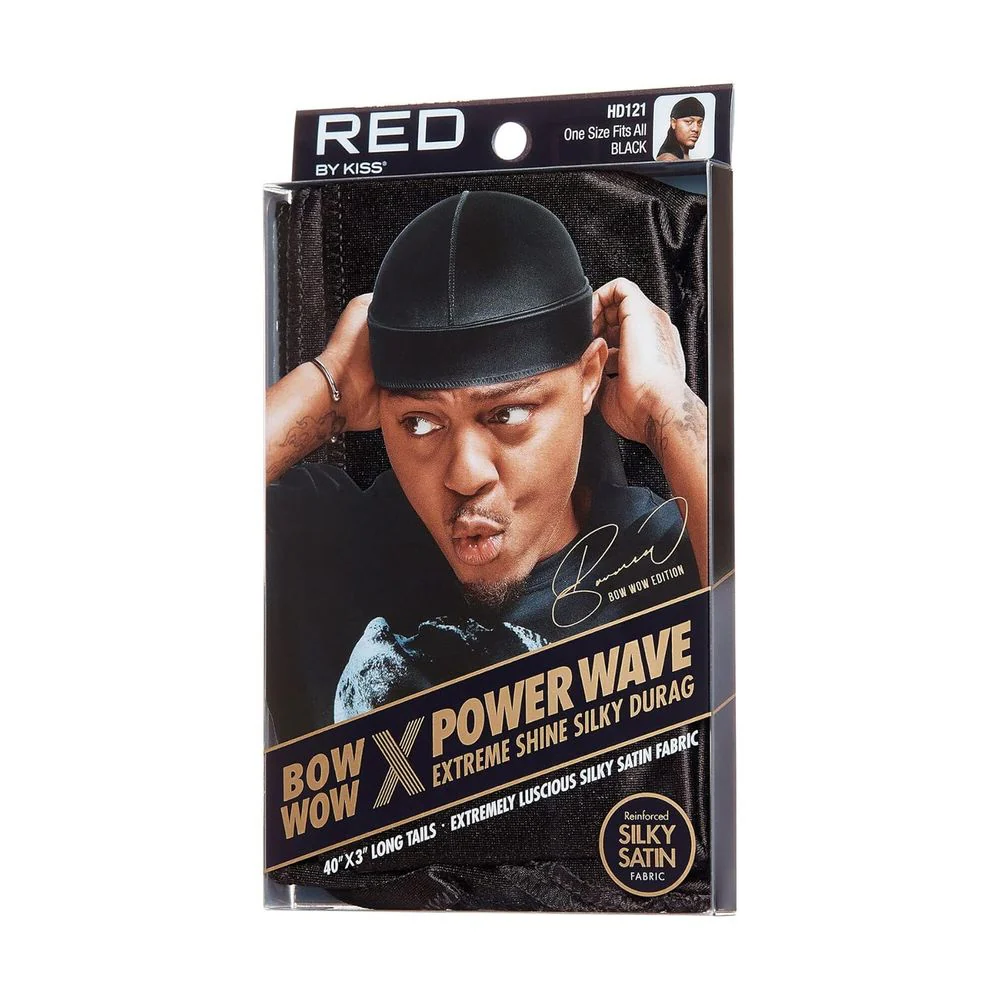 Red by Kiss Bow Wow Power Wave Shine Silky Durag – Max Hold - Image 11