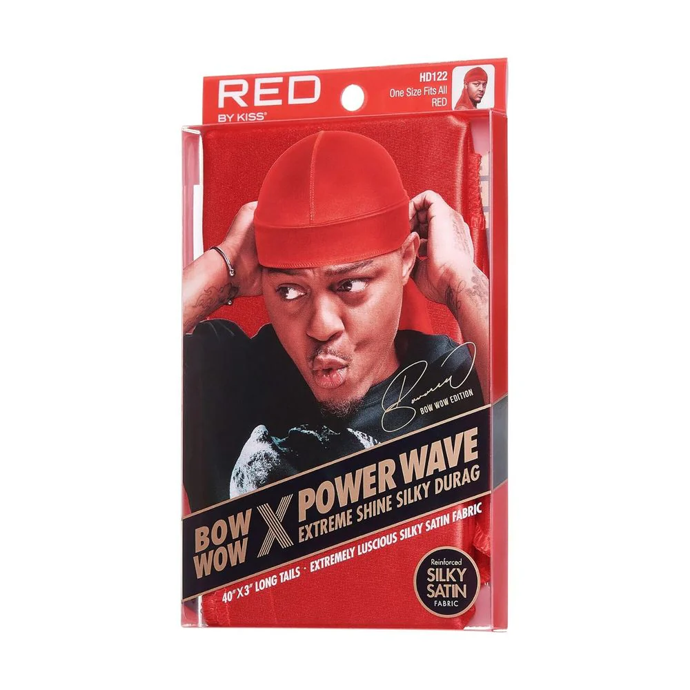 Red by Kiss Bow Wow Power Wave Shine Silky Durag – Max Hold - Image 12