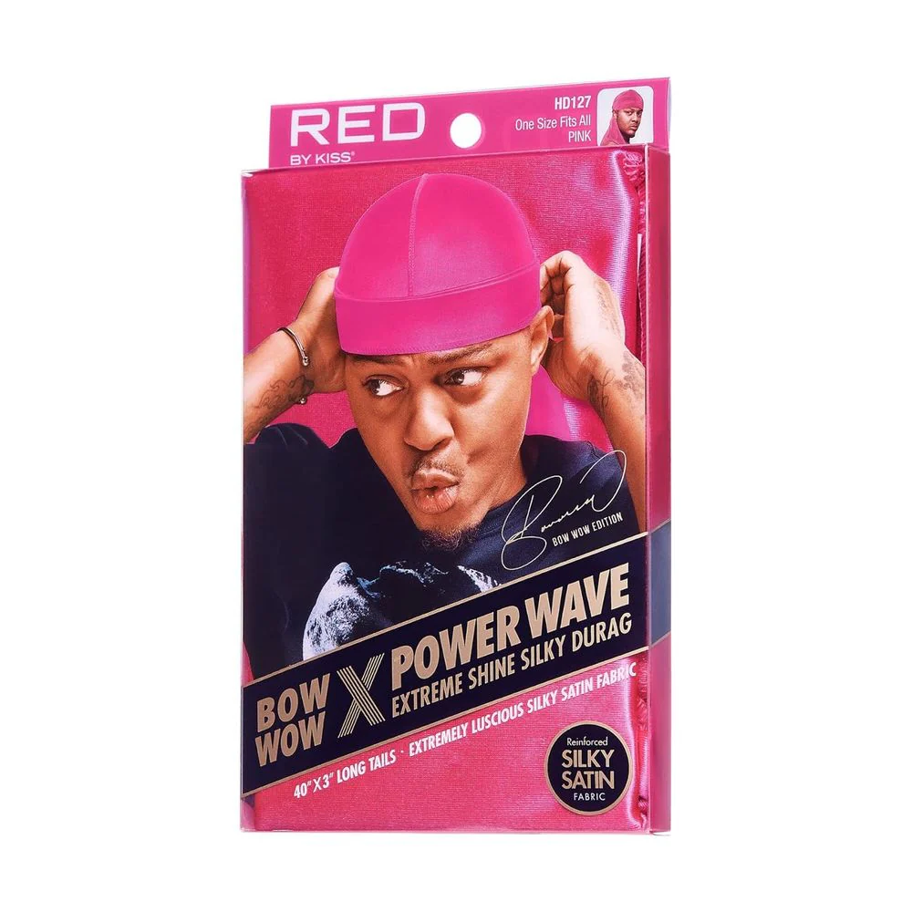 Red by Kiss Bow Wow Power Wave Shine Silky Durag – Max Hold - Image 16