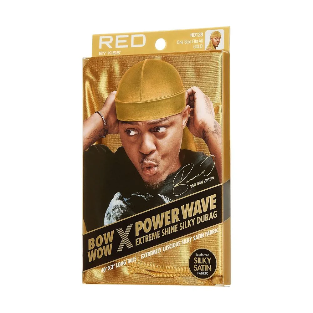 Red by Kiss Bow Wow Power Wave Shine Silky Durag – Max Hold - Image 17