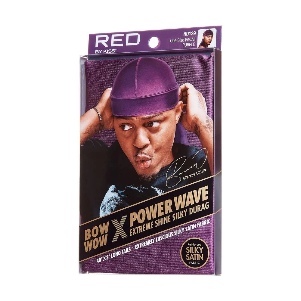 Red by Kiss Bow Wow Power Wave Shine Silky Durag – Max Hold - Image 18