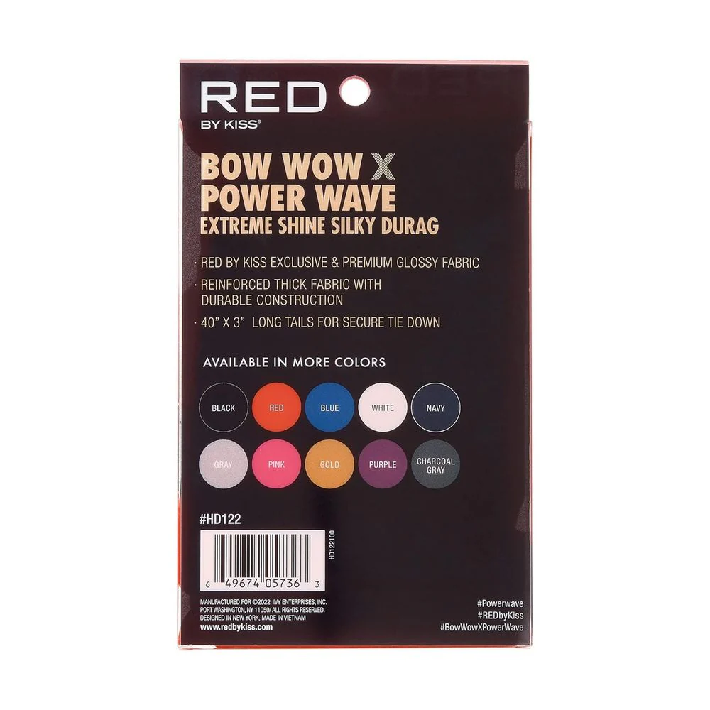 Red by Kiss Bow Wow Power Wave Shine Silky Durag – Max Hold - Image 21