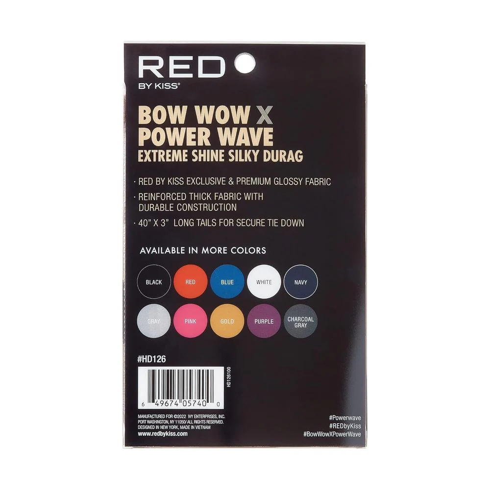 Red by Kiss Bow Wow Power Wave Shine Silky Durag – Max Hold - Image 25