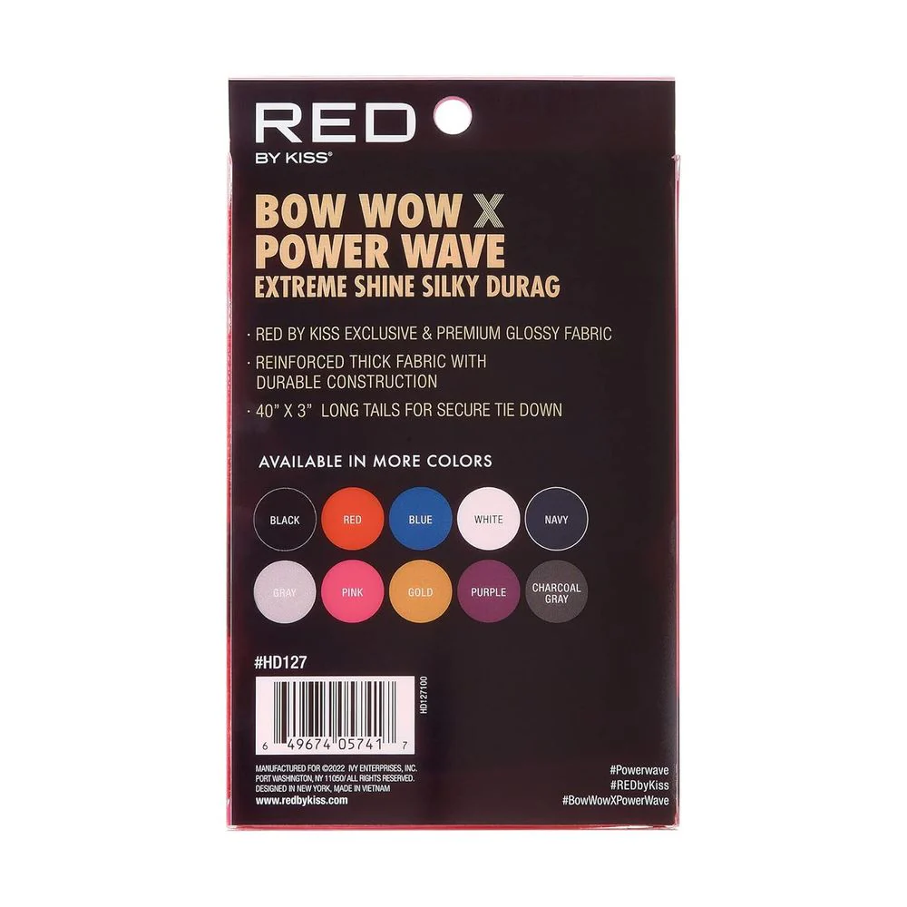 Red by Kiss Bow Wow Power Wave Shine Silky Durag – Max Hold - Image 26