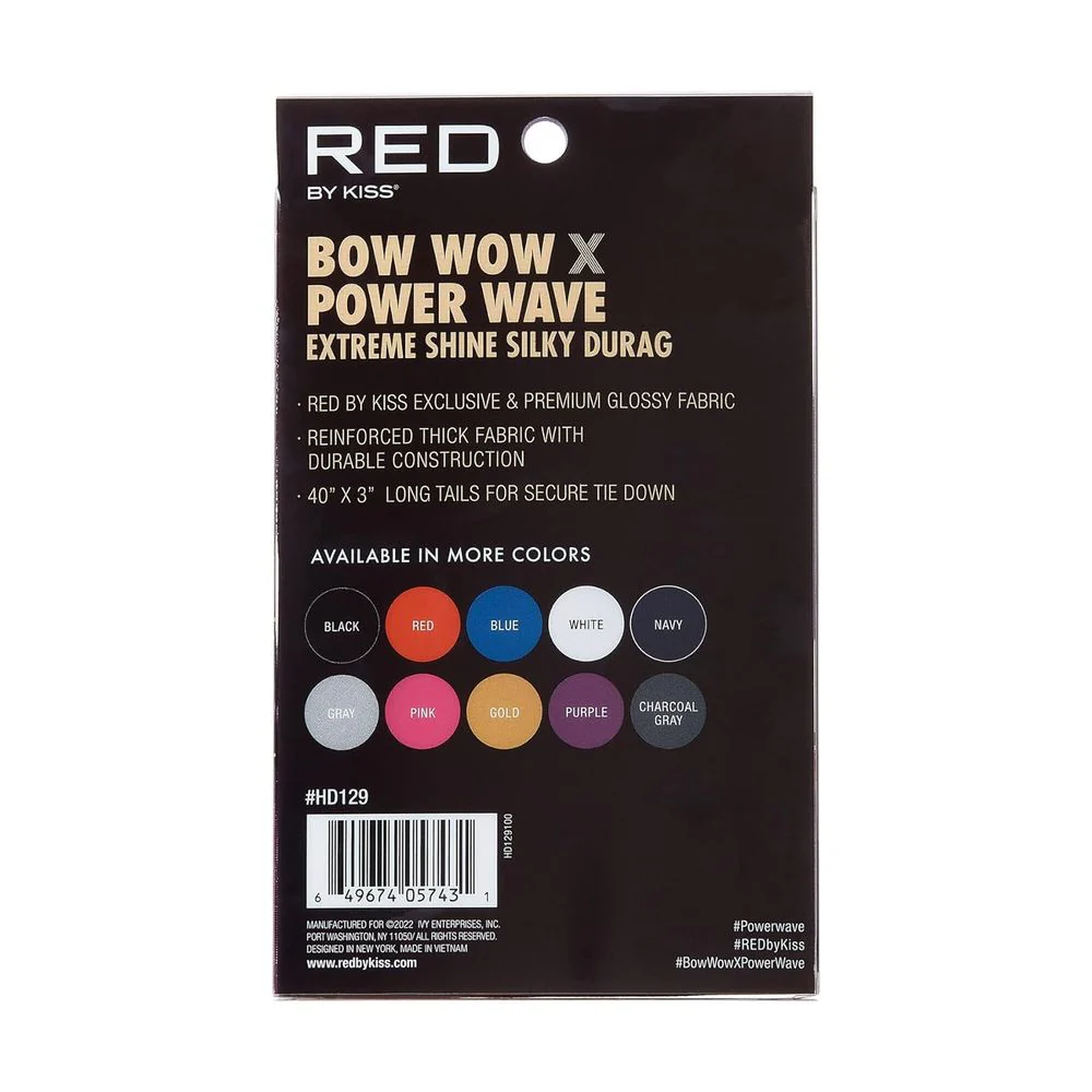 Red by Kiss Bow Wow Power Wave Shine Silky Durag – Max Hold - Image 28