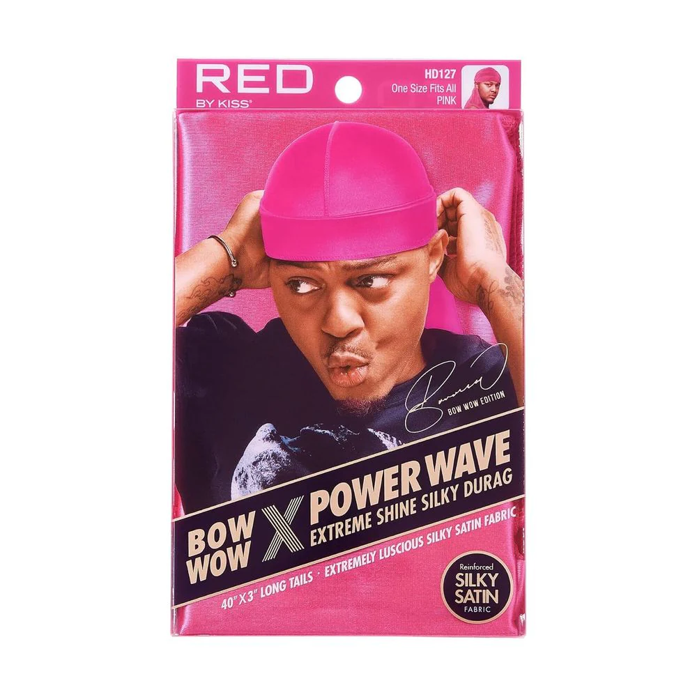 Red by Kiss Bow Wow Power Wave Shine Silky Durag – Max Hold - Image 7