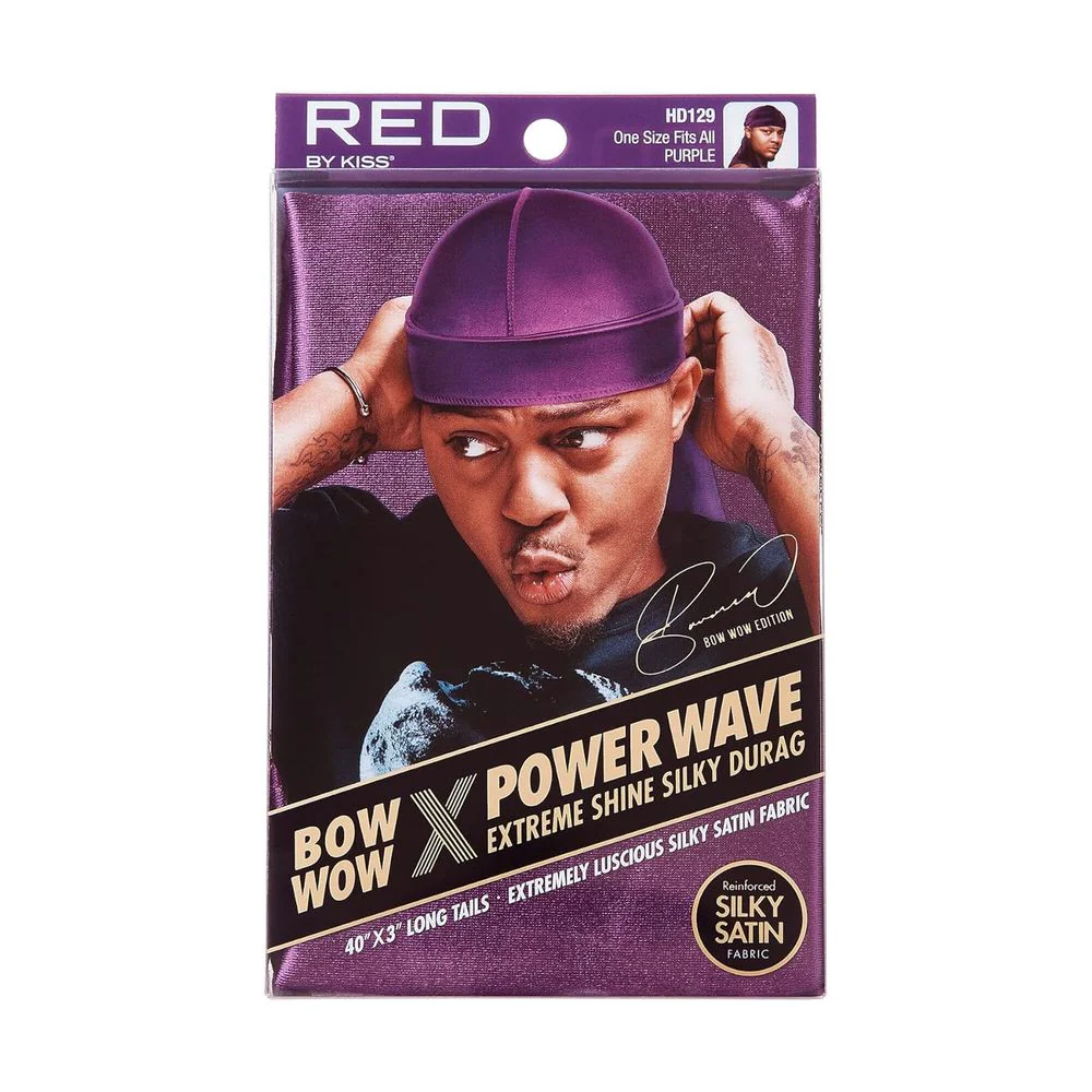 Red by Kiss Bow Wow Power Wave Shine Silky Durag – Max Hold - Image 9