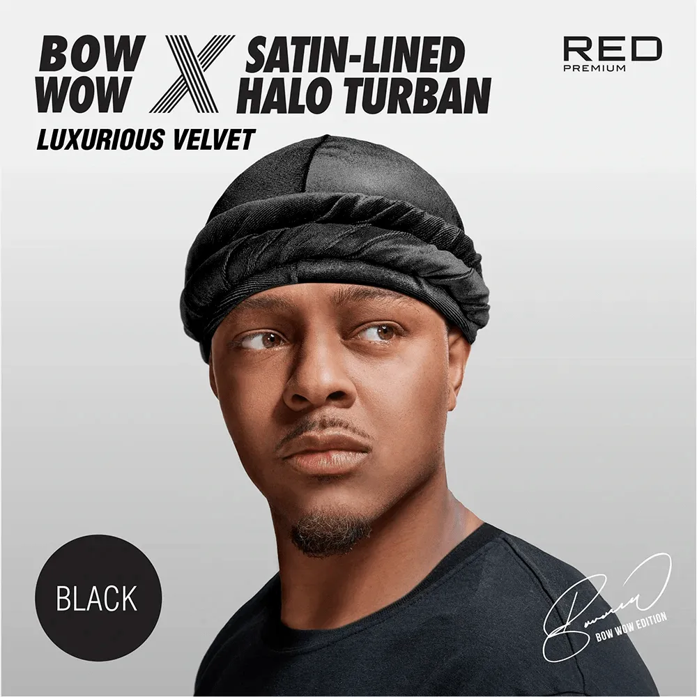 Red by Kiss Premium Bow Wow Satin-Lined Halo Turban