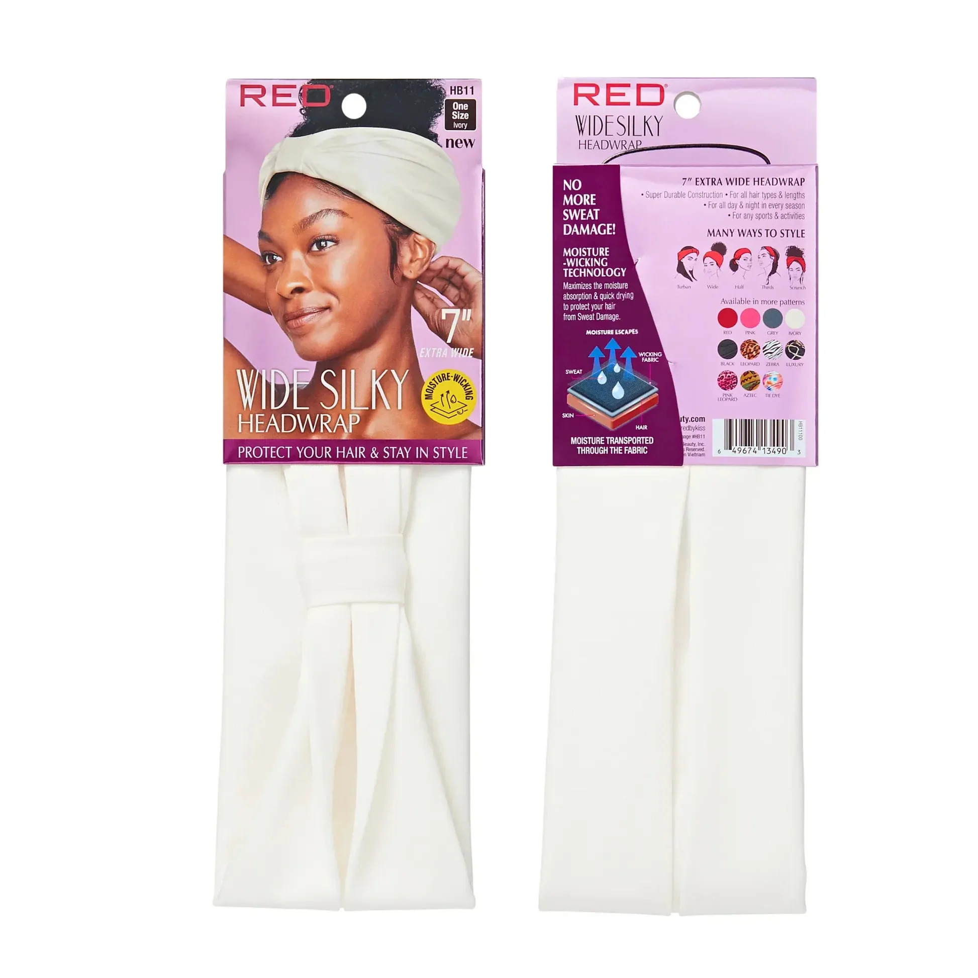 Red by Kiss Wide Silky Head Wrap - Image 15