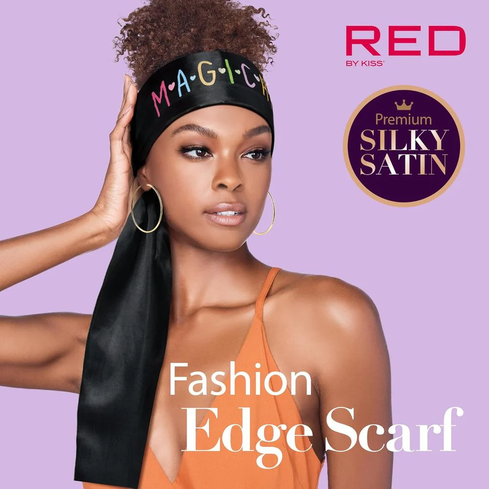 Red by Kiss Premium Silky Satin Fashion Edge Scarf - Image 10