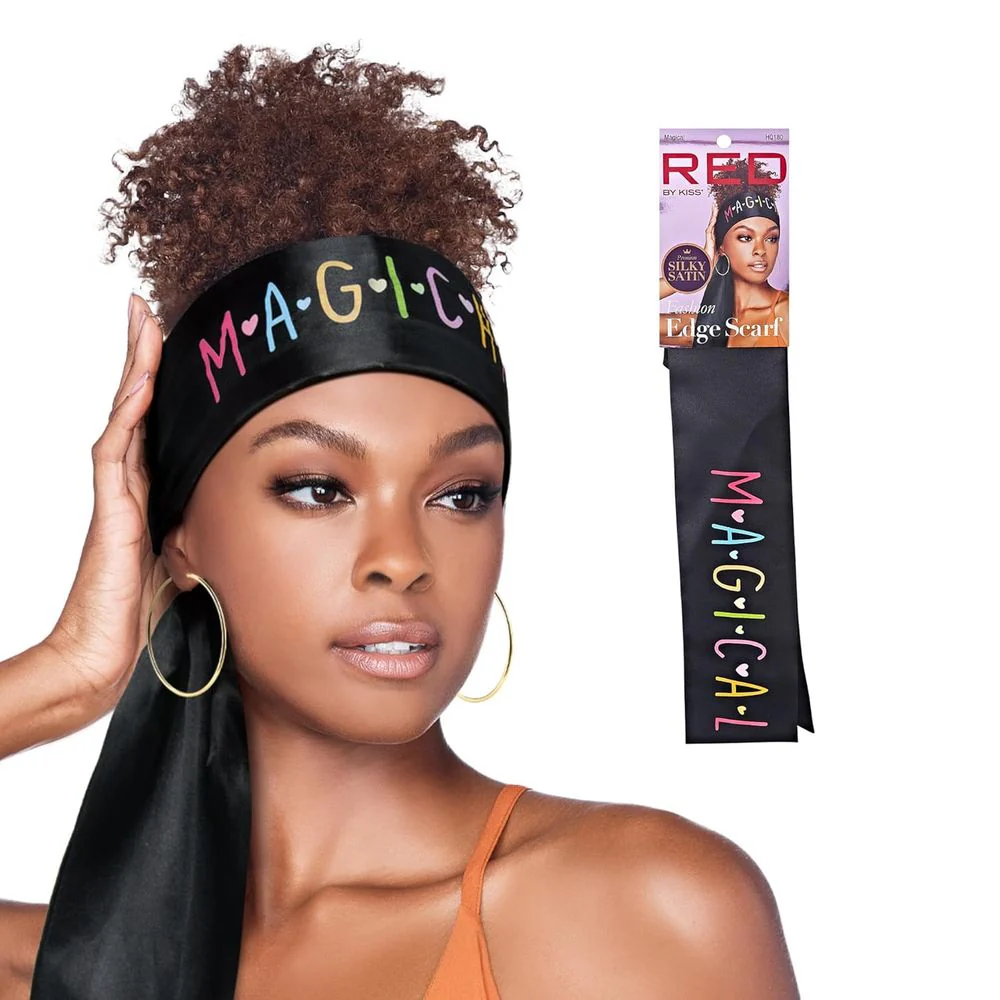 Red by Kiss Premium Silky Satin Fashion Edge Scarf - Image 5