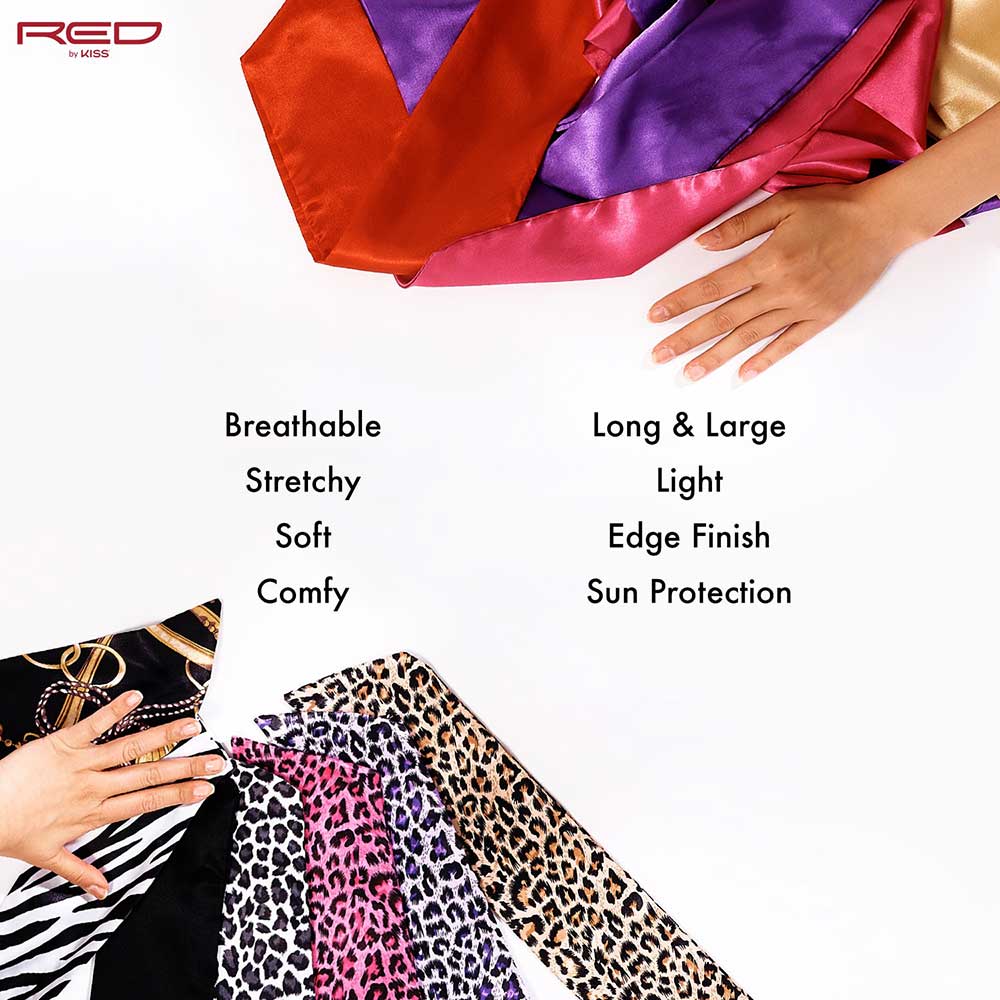 Red by Kiss Premium Soft Satin Wrap Scarf - Image 2
