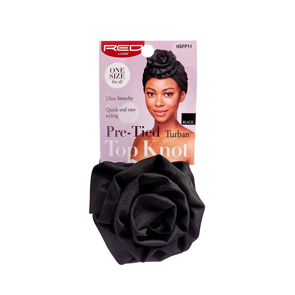 Red by Kiss Pre-Tied Turban Top Knot - Image 4
