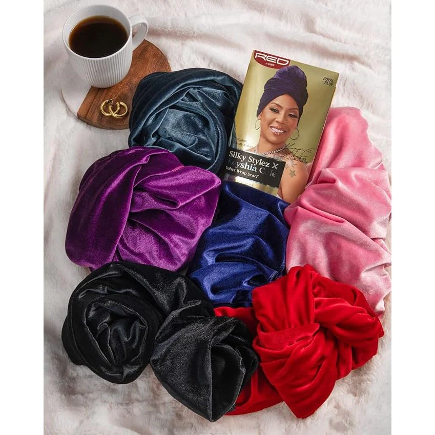 Red by Kiss Premium Velvet Wrap Scarf - Image 5
