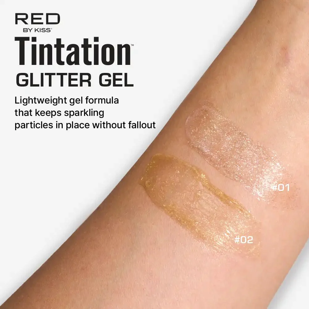 Red by Kiss RadiantGlow Glitter Gel for Hair & Body - Image 3