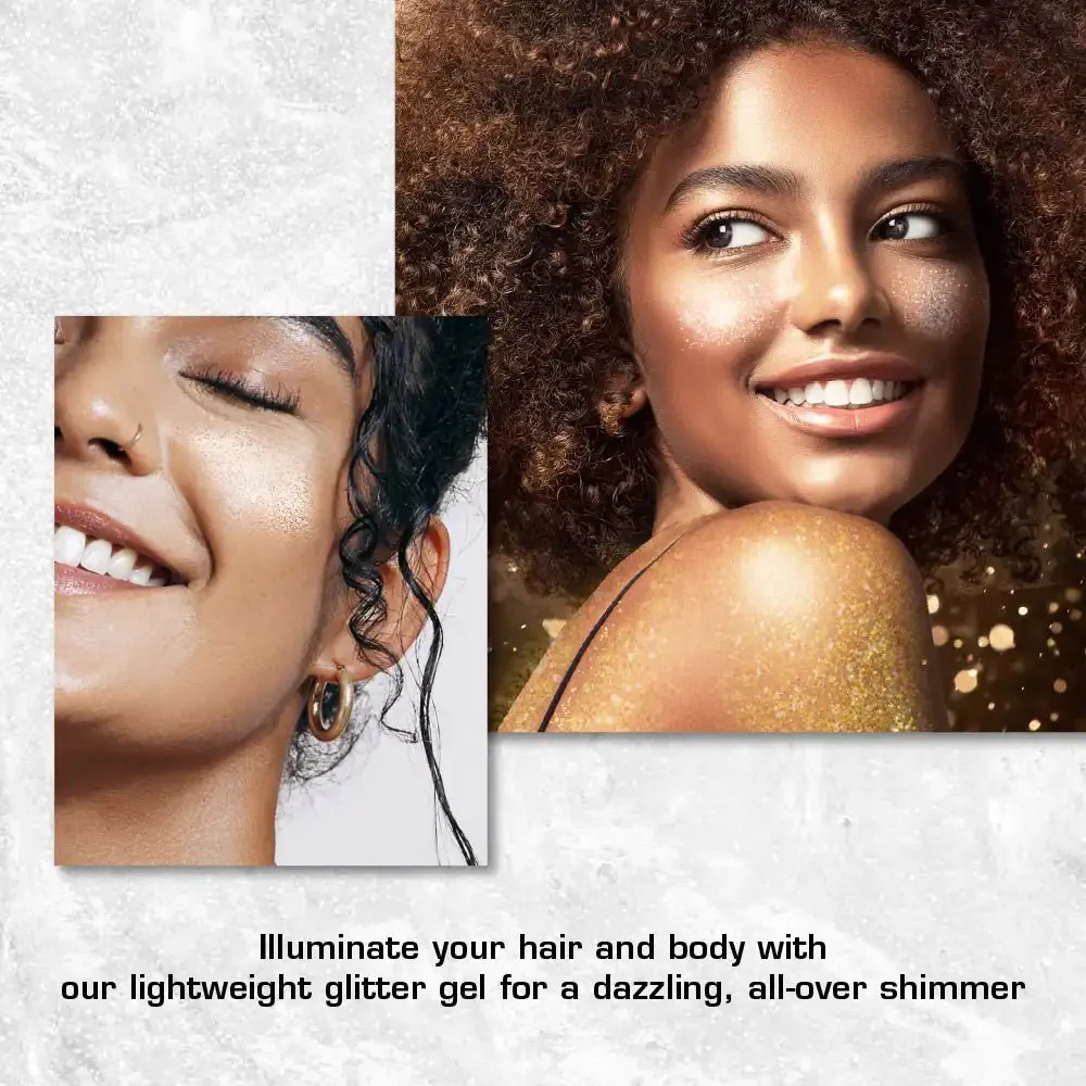 Red by Kiss RadiantGlow Glitter Gel for Hair & Body - Image 8