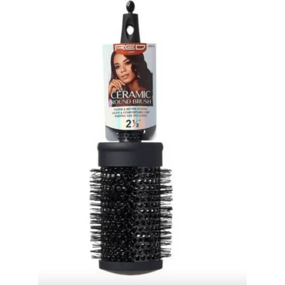Red by Kiss Rose Heat Resistant Bristle Brush – 2.5" Barrel