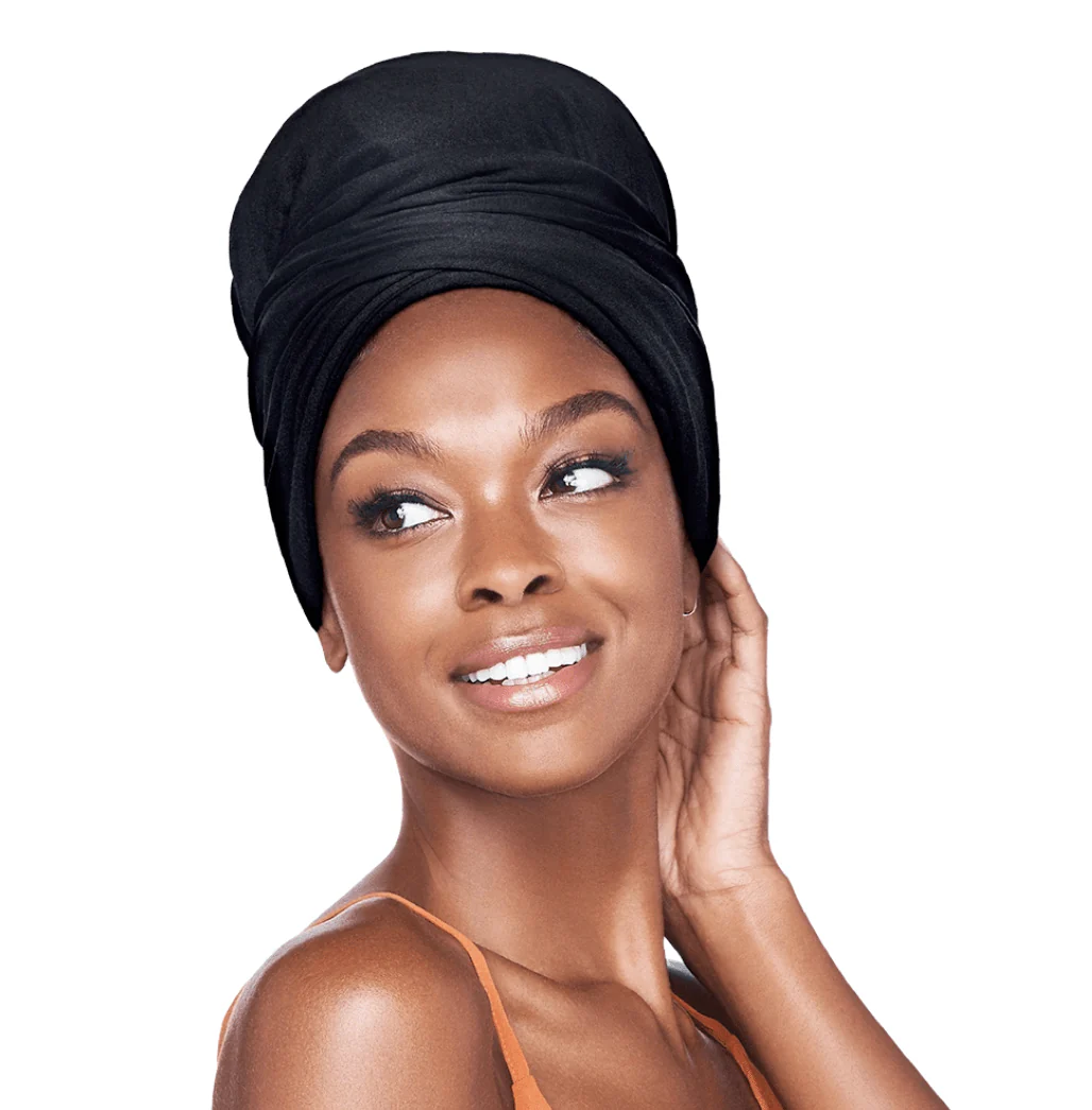 Red by Kiss Satin-Lined Infinity Turban - Open Top - Image 10