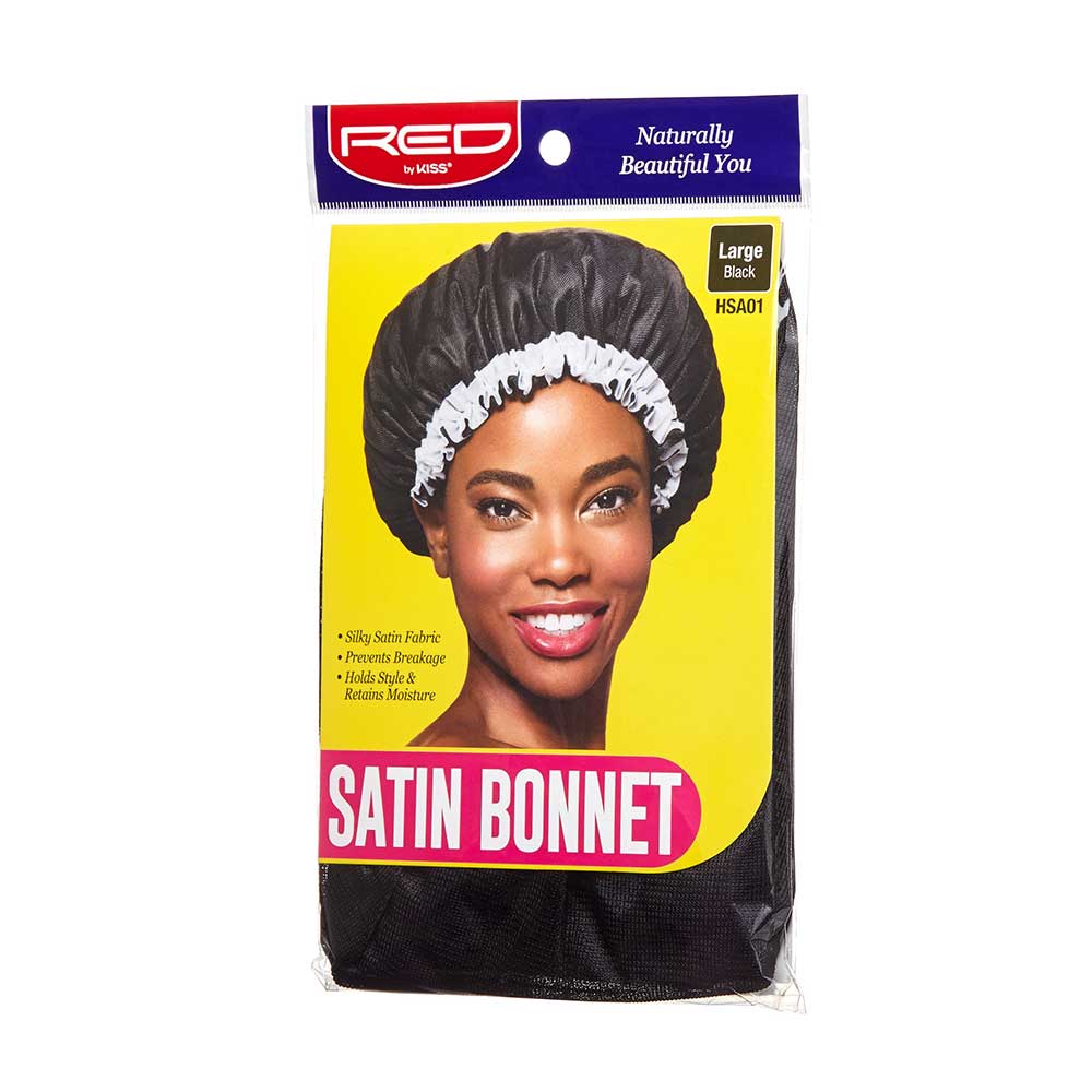 Red by Kiss Satin Bonnet Black – Large, XL & X-Jumbo - Image 4