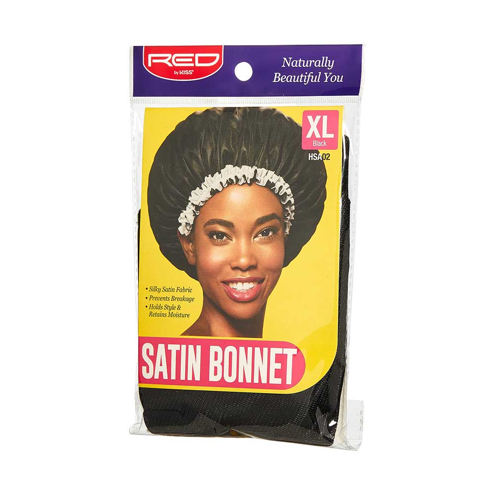 Red by Kiss Satin Bonnet Black – Large, XL & X-Jumbo - Image 5