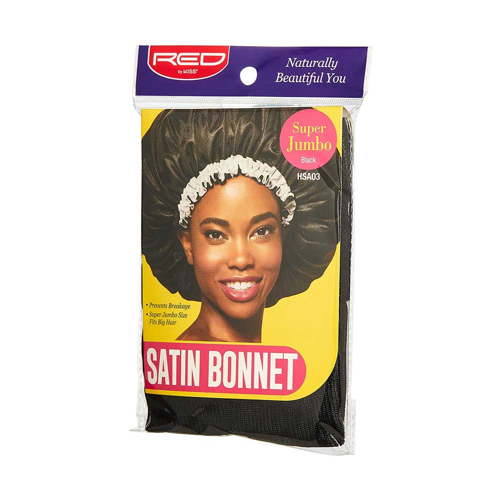 Red by Kiss Satin Bonnet Black – Large, XL & X-Jumbo - Image 6