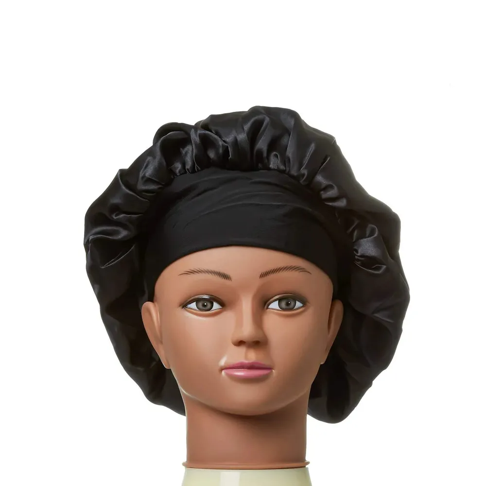 Red by Kiss Silky Satin Double Wear Hair Cap – Black - Image 2