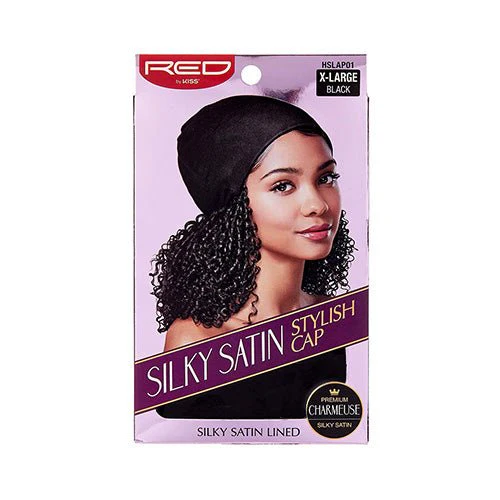 RED by Kiss Silky Satin Lined Hair Cap β Black & Assorted