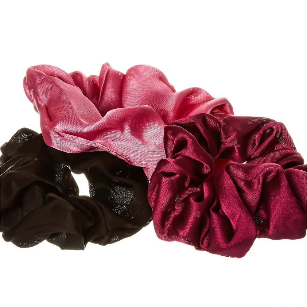Red by Kiss Silky Satin Scrunchies – 3pcs - Image 2