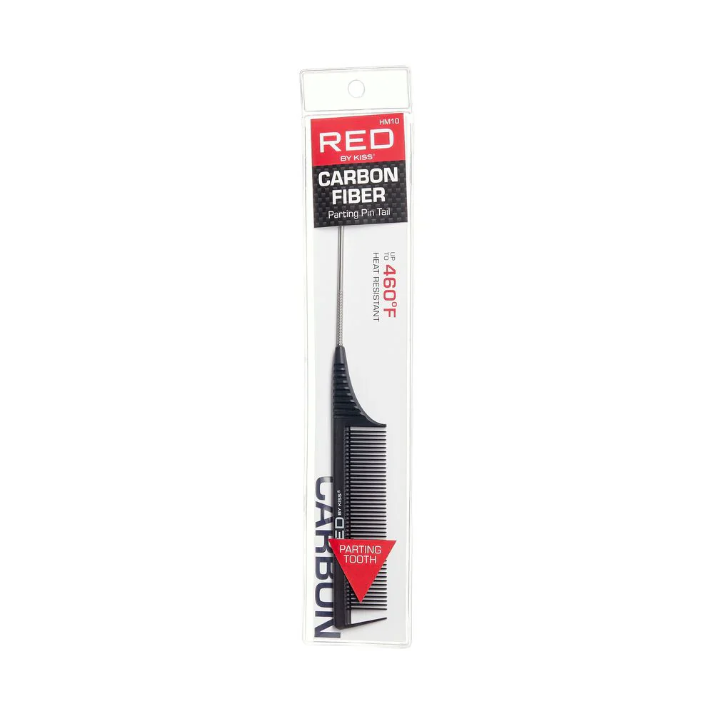 Red by Kiss Carbon Fiber Parting Pin Tail Comb RKCFPPTC - Image 2