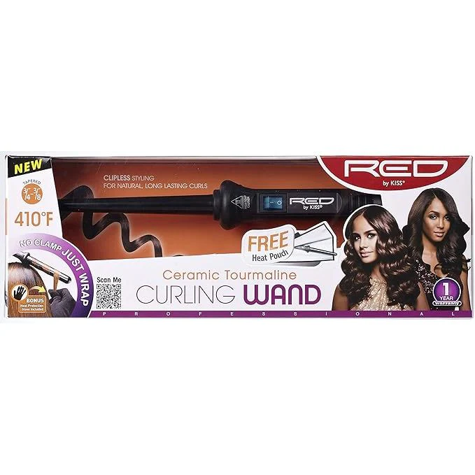 Red by Kiss Tapered Curling Wand 3/4" to 3/8"