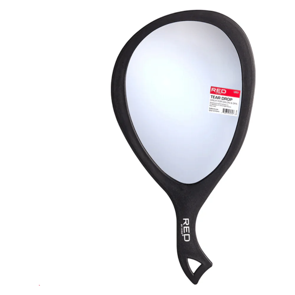Red by Kiss Tear Drop Mirror – Sleek, Handheld Styling Mirror