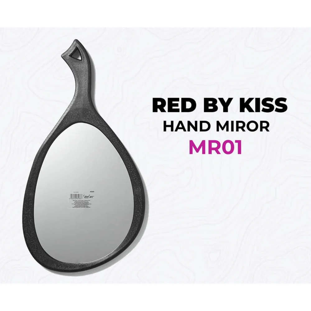 Red by Kiss Tear Drop Mirror – Sleek, Handheld Styling Mirror - Image 2