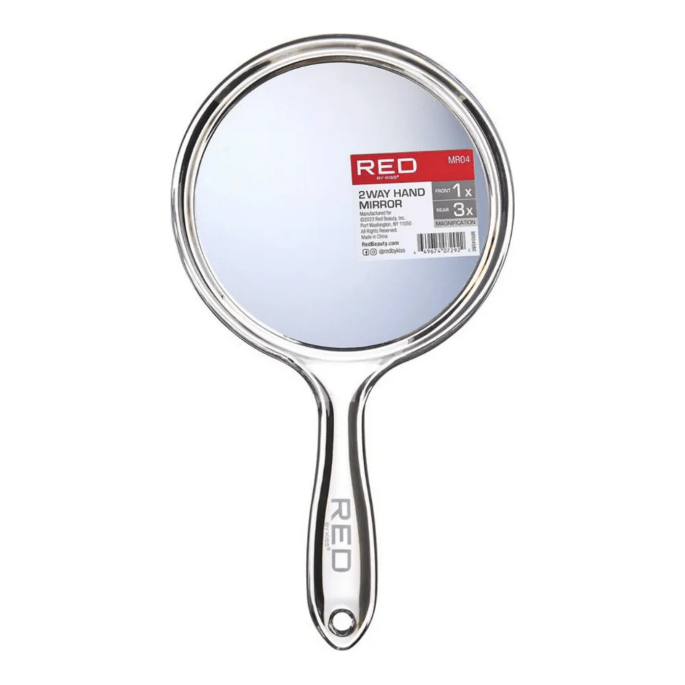 Red by Kiss 2-Way Hand Mirror β Dual-Use Styling Mirror