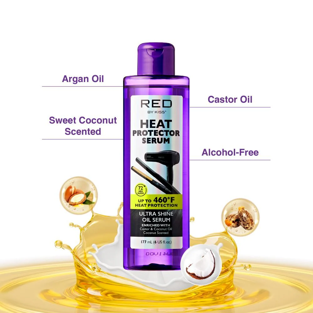 Red by Kiss Ultra Shine Heat Protector Oil Serum - Image 4