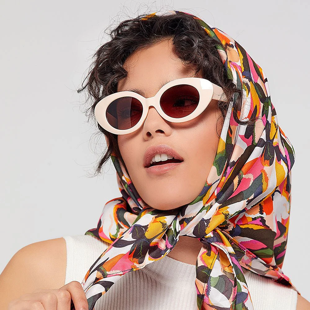 Red by Kiss Square Silky Twill Scarf 36x36 - Image 9