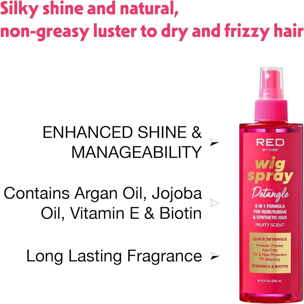 Red by Kiss Wig Spray – Extra Shine – 8 oz - Image 6