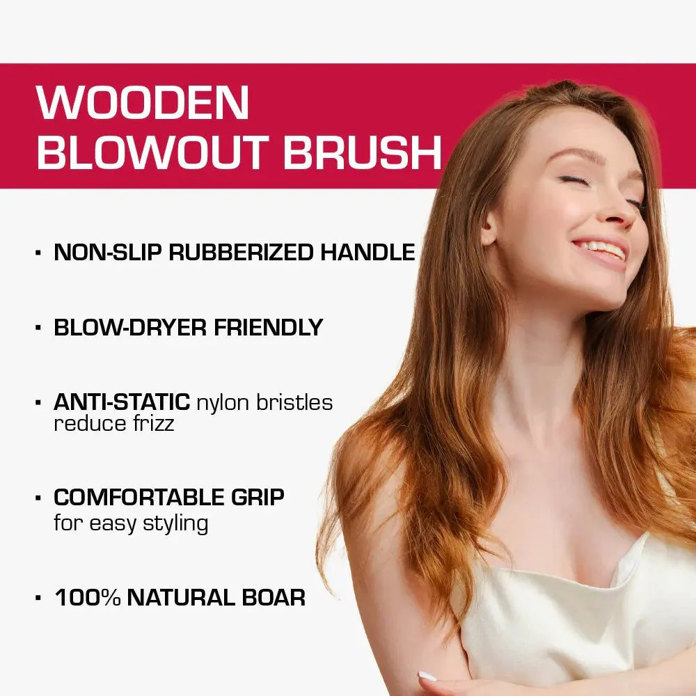 Red by Kiss Wooden Round Blowout Brush - Image 3