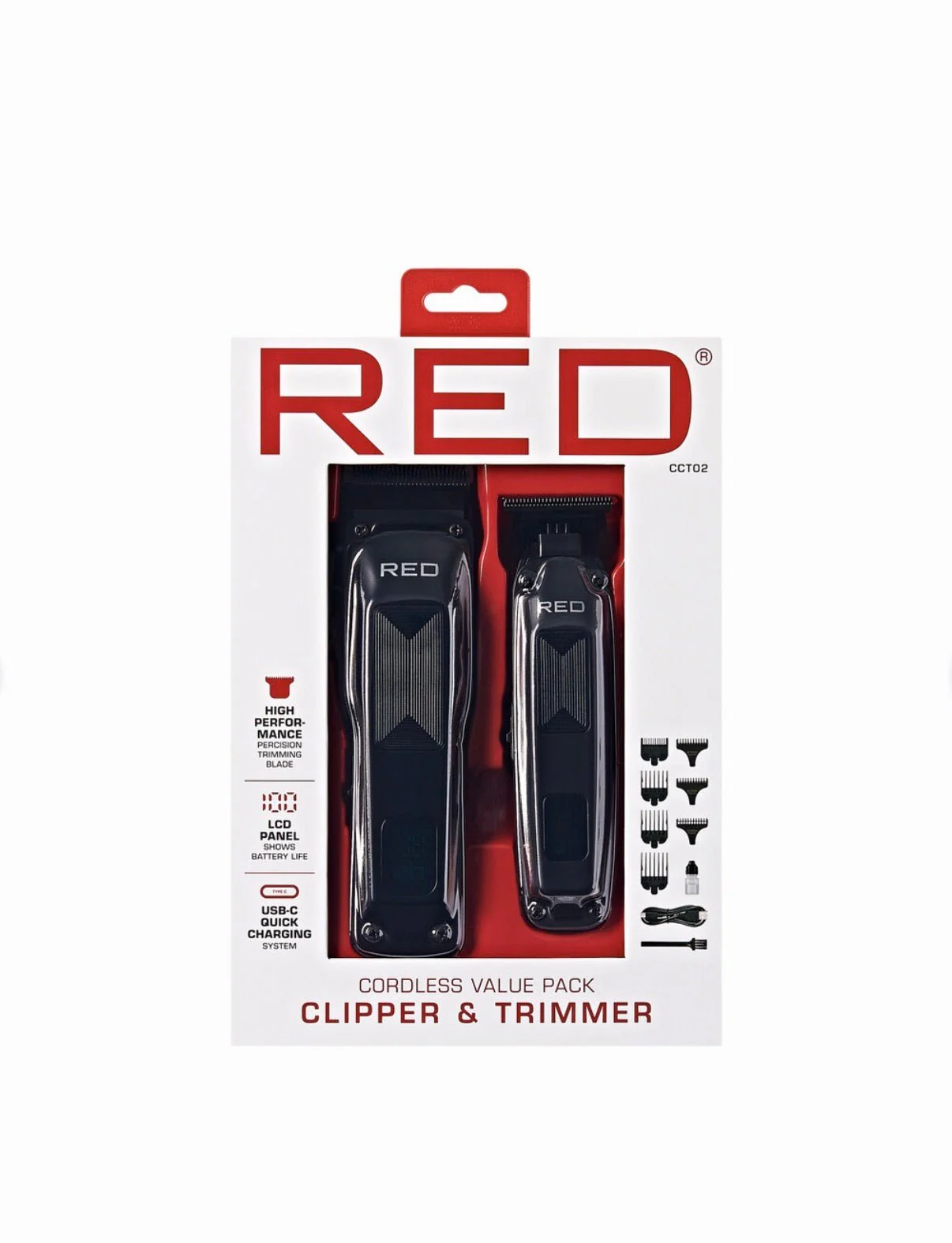 Red Cordless Trimmer & Clipper Combo - Image 2