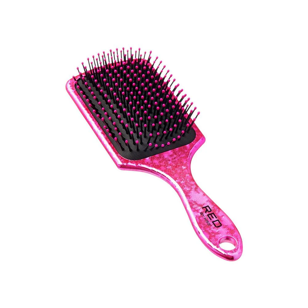 Red Crushed Jewel Hair Brush – Oval & Square - Image 10